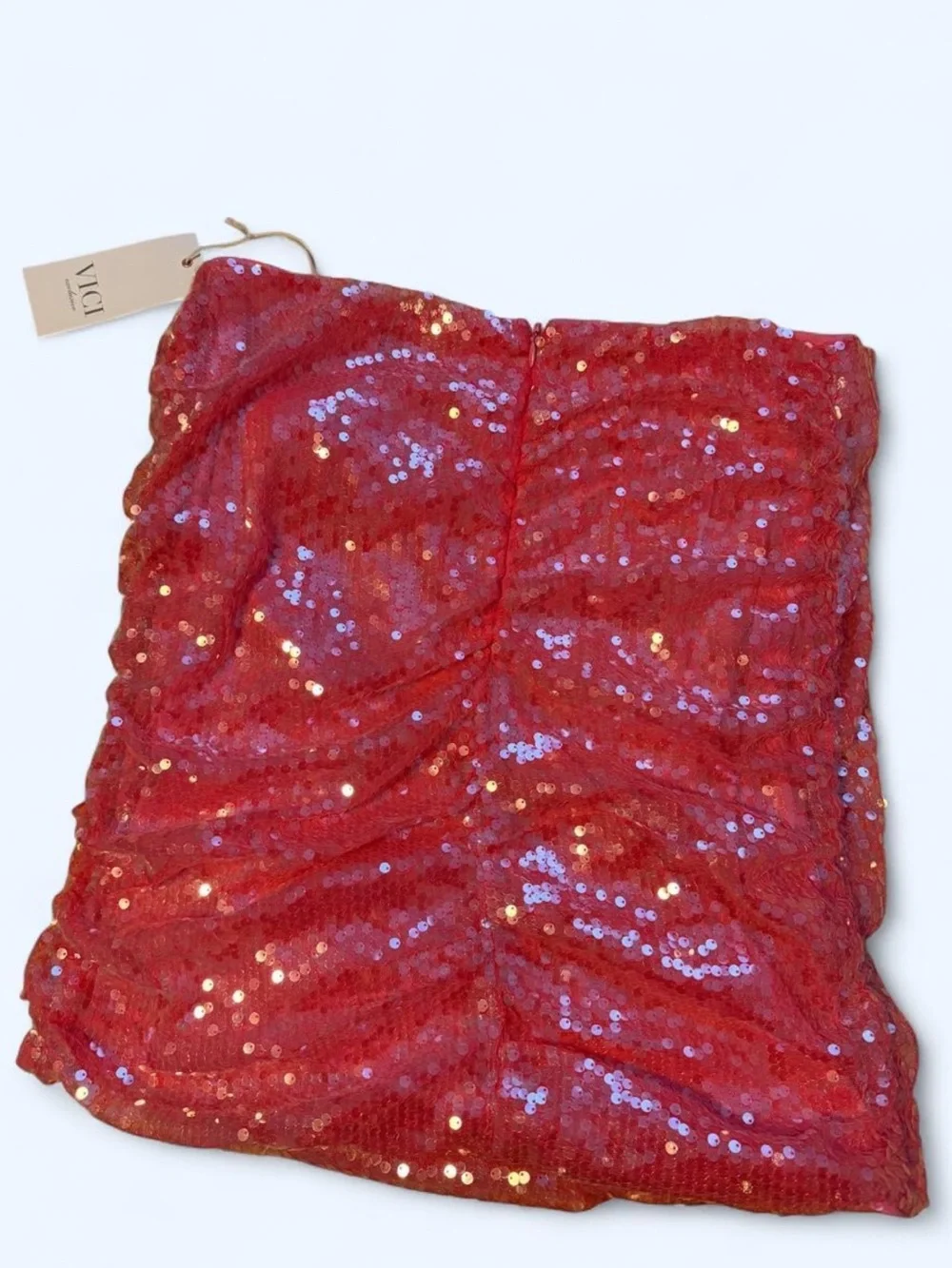 Vici exclusive pink sequin wrap skirt